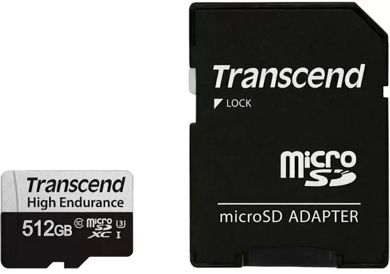 Карта памяти Transcend MicroSD Class 10 UHS-I + SD adapter, 512GB