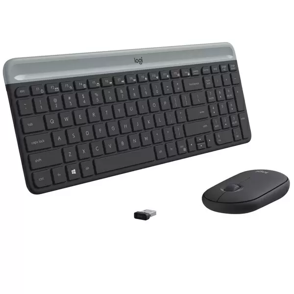 Комплект Logitech MK470 Slim Wireless Keyboard and Mouse Combo, черный