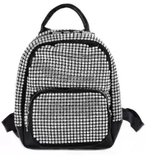 Женский рюкзак CCS 17206, черный/серебристый