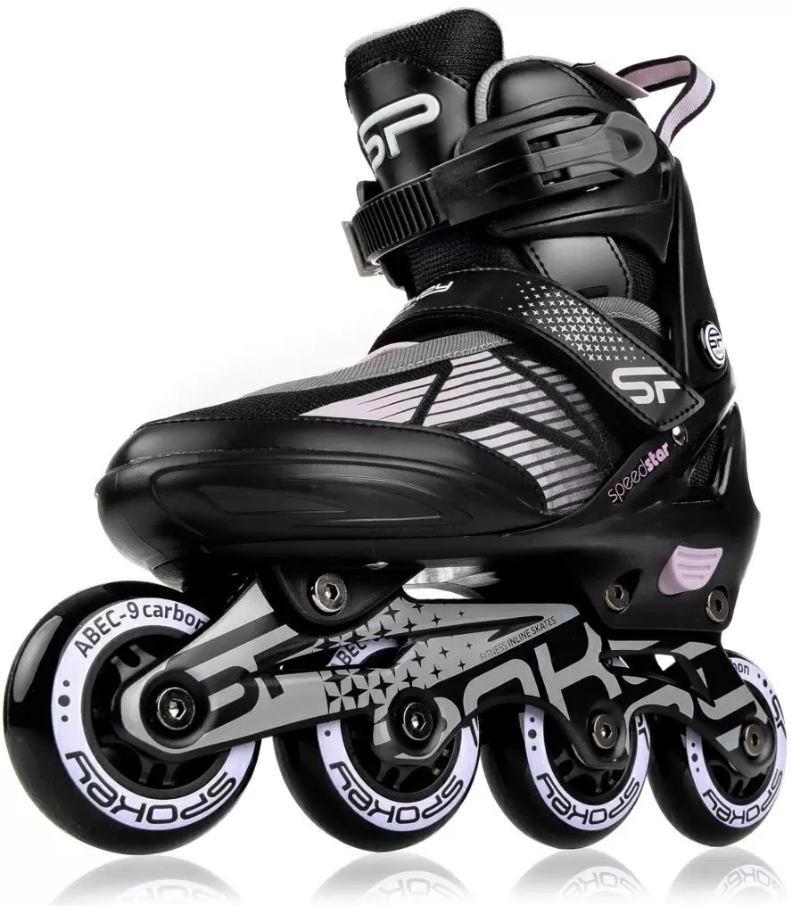 Роликовые коньки Spokey Speed Pro 33-36, черный/розовый