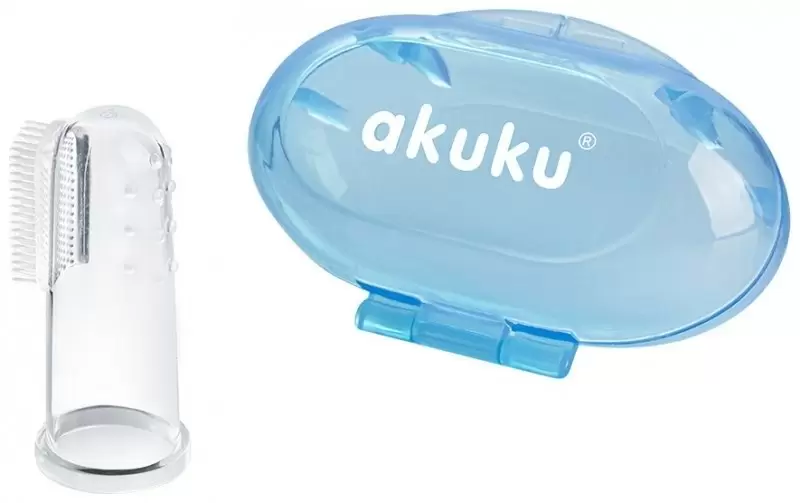 Массажная щетка для десен и первых зубов Akuku A0263, голубой