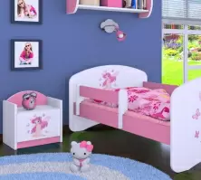 Тумба прикроватная Happy Babies Happy SZN02 Princess with Butterflies, белый/розовый