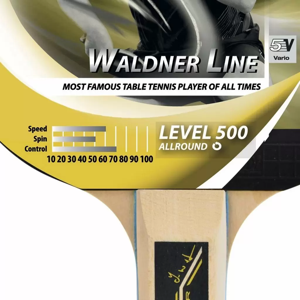 Ракетка для настольного тенниса Donic Waldner Line 500, черный/желтый