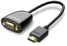 Переходник Ugreen HDMI to VGA Converter Without Audio, черный