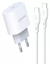 Зарядное устройство Jokade JB010 with Type-C to Type-C, белый