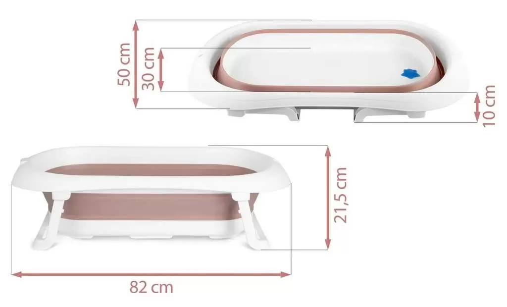 Ванночка Ricokids RK-281, белый/розовый