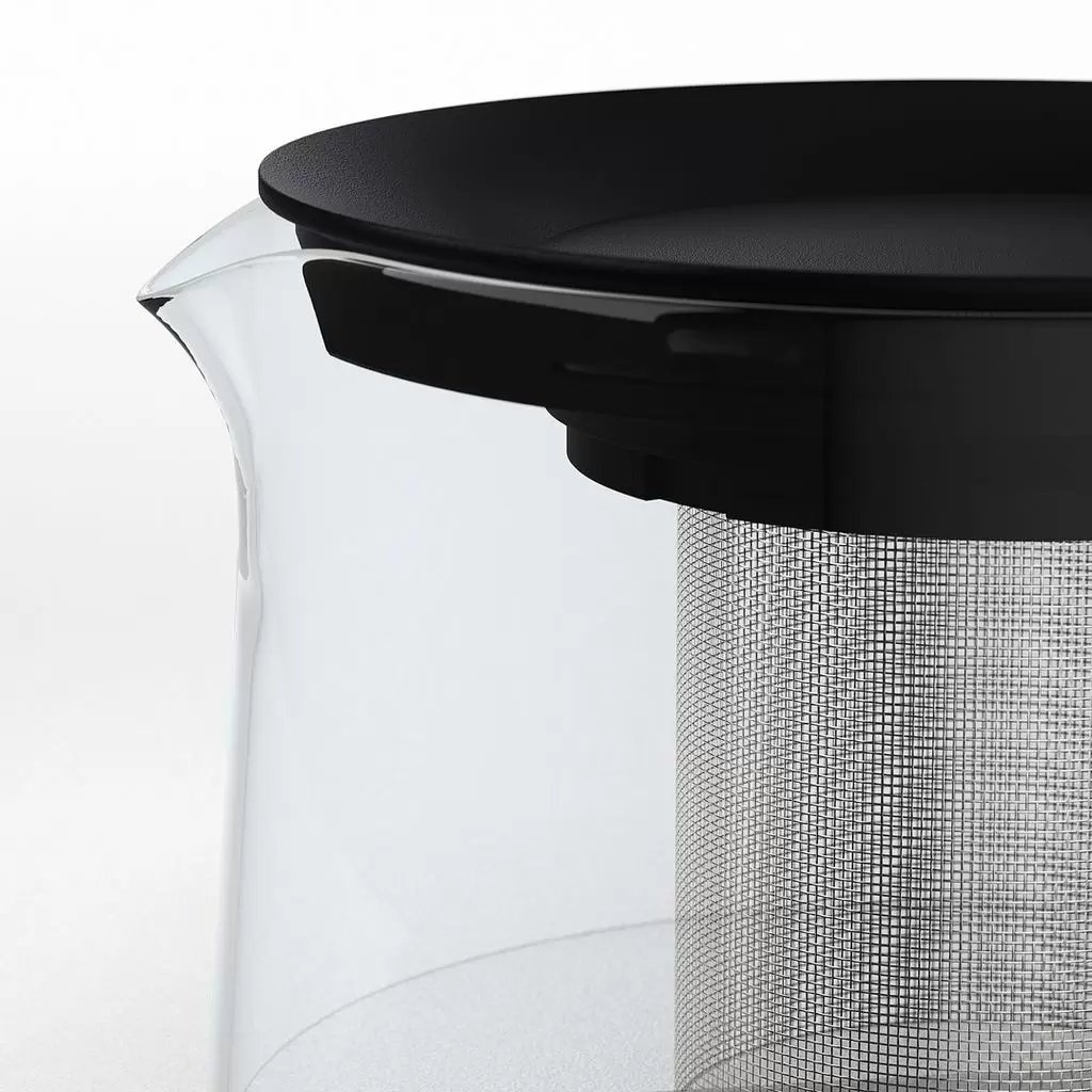 Заварочный чайник IKEA Riklig sticla 0.6л, черный