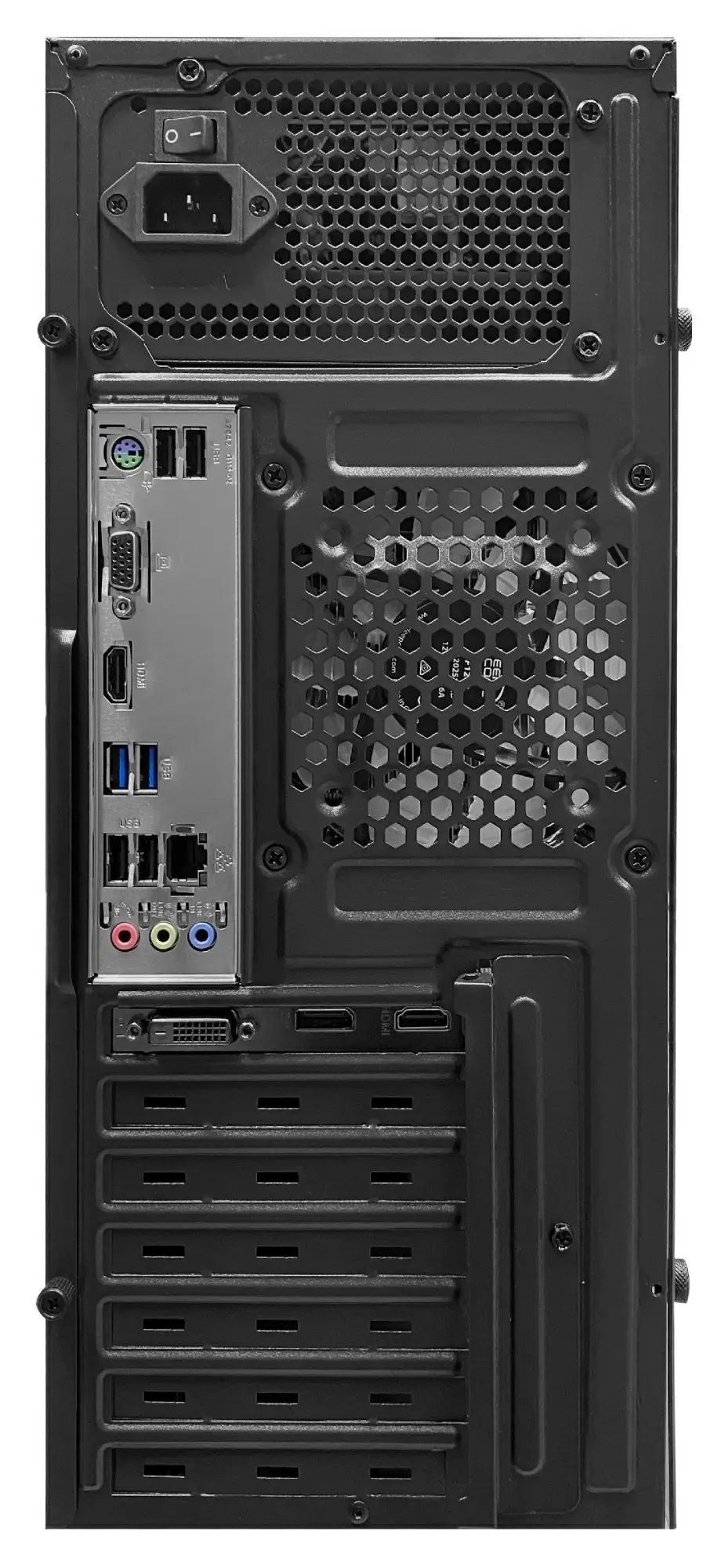 Системный блок Atol PC1050MP (Ryzen 5 4500/16GB/480GB/GeForce GT1050 Ti 4GB), черный