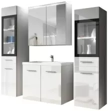 Комплект мебели Mirjan24 Holly/Udine II With Sink, белый/белый глянец