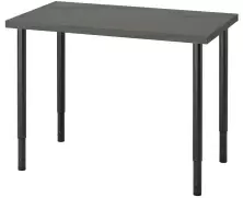 Письменный стол IKEA Linnmon/Olov 100x60см, коричневый/черный