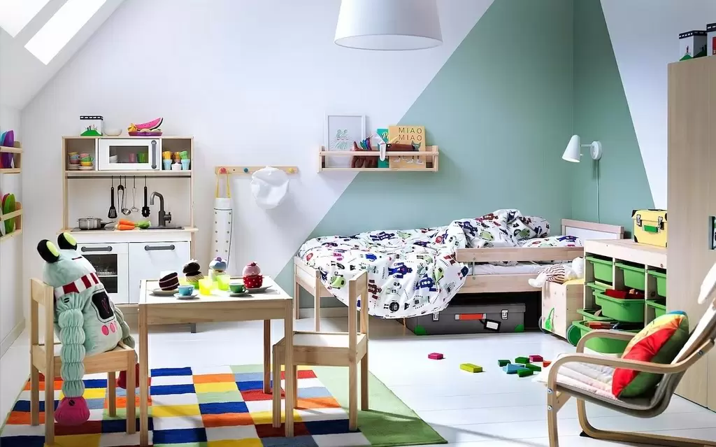 Детская кровать IKEA Sniglar с реечным дном 70x160см, бук
