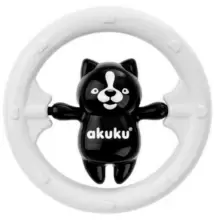 Погремушка Akuku A0467 Bear, белый/черный