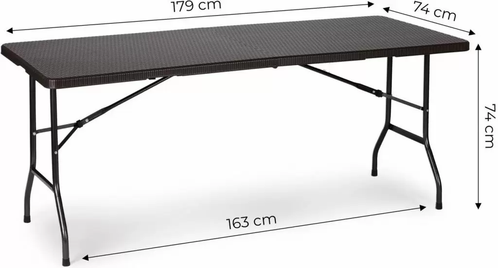 Складной стол Modern Home RZK-180B, коричневый