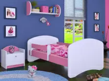 Детская кровать Happy Babies Happy L01 70x140см, белый/розовый