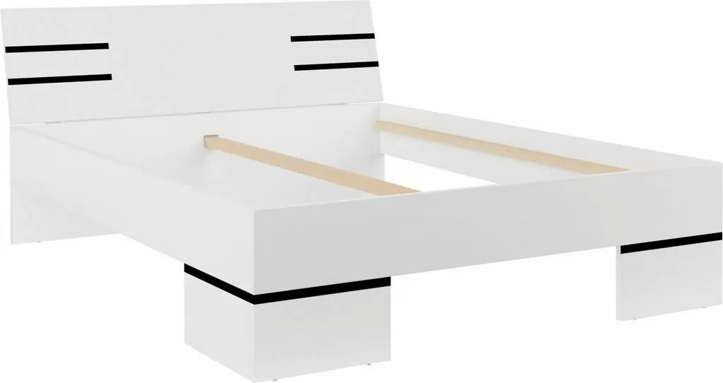 Кровать Helvetia Meble Violla 180x200см, белый/белый глянец