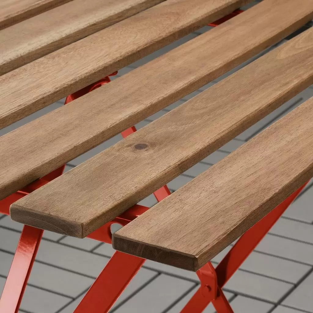 Садовый стол IKEA Tarno 55x54см, красный/коричневый
