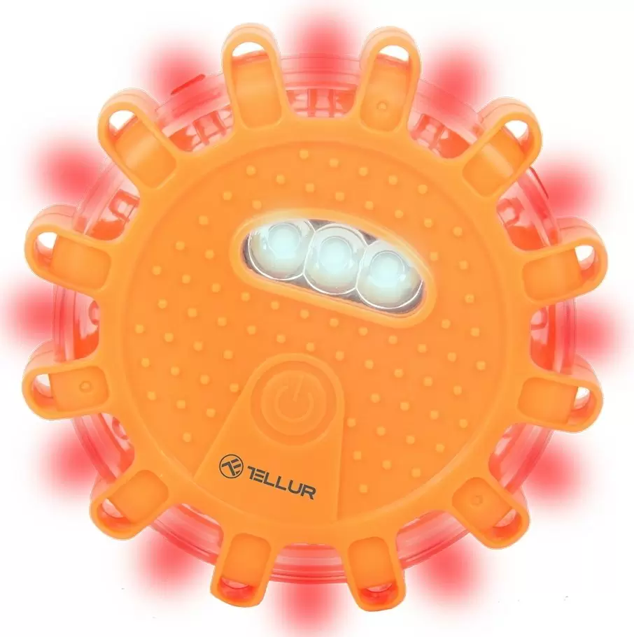 Аварийный маячок и светодиодный фонарик Tellur TLL441101, оранжевый