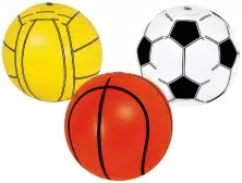 Надувной мяч Avenli 66018, белый/желтый/оранжевый