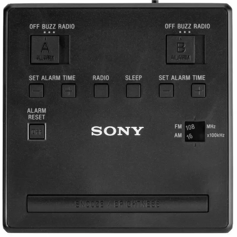 Радиочасы Sony ICF-C1T, черный