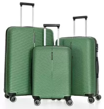 Комплект чемоданов CCS 5224 Set, зеленый