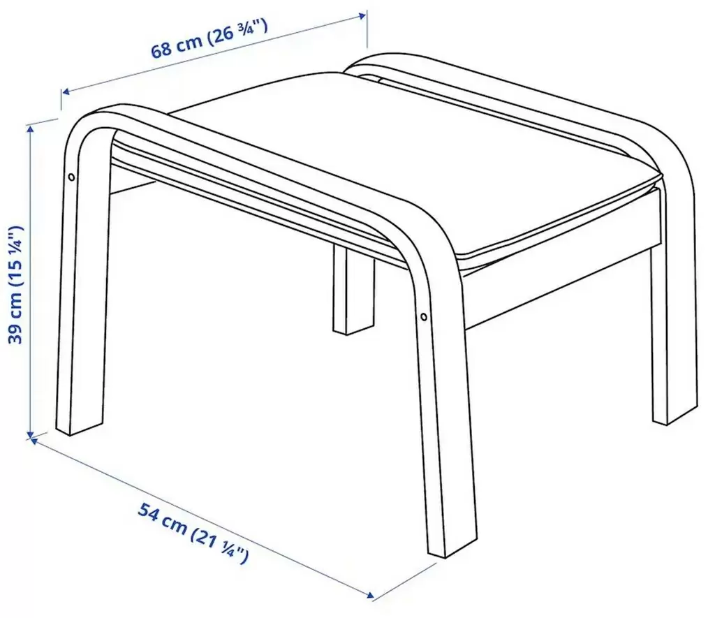 Кресло IKEA Poang, коричневый/хилларед темно-синий