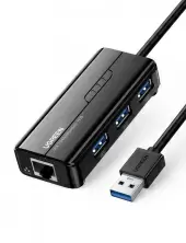 Разветвитель Ugreen USB 3.0 Hub with Gigabit Ethernet Adapter