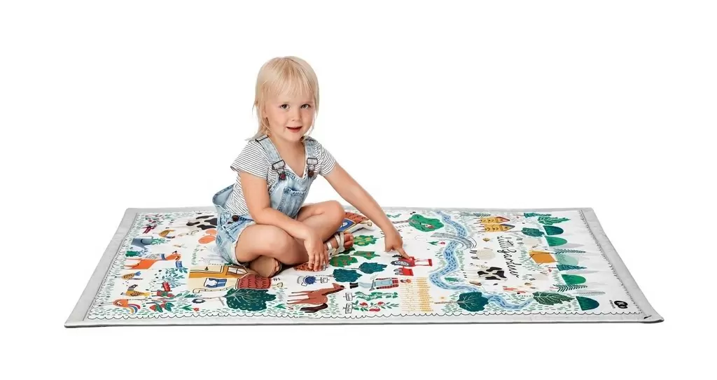 Игровой коврик KinderKraft Little Gardener, белый