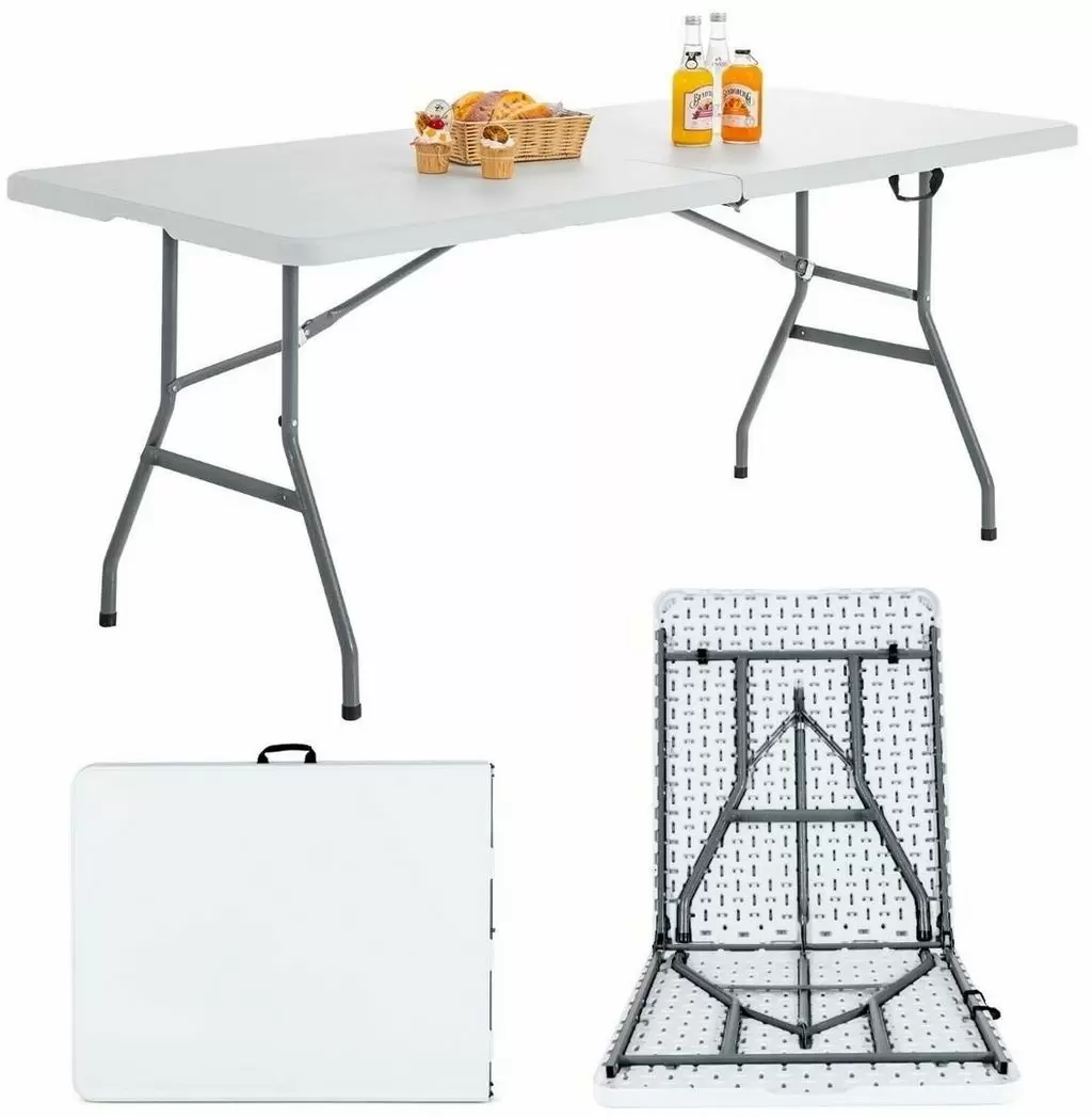 Садовый стол Costway NP10264, белый/серый