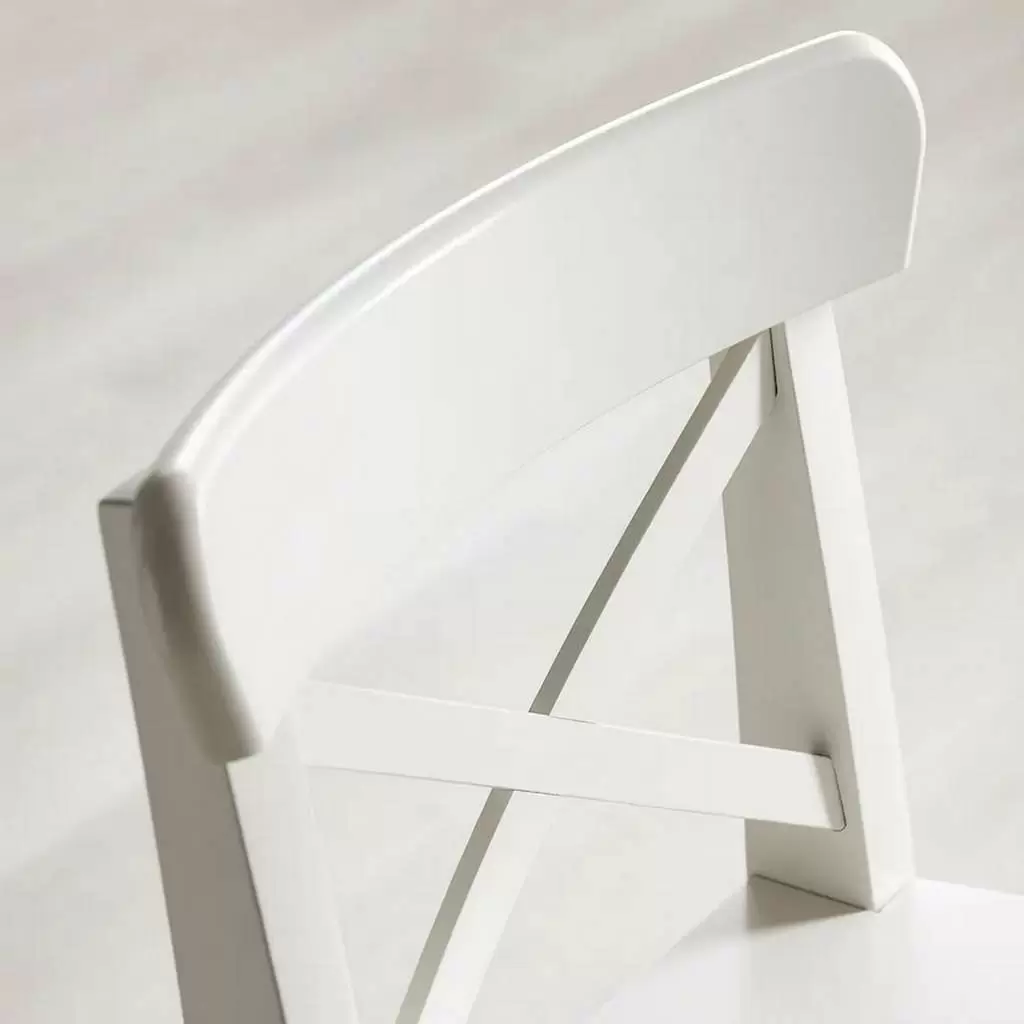 Барный стул IKEA Ingolf со спинкой 63см, белый