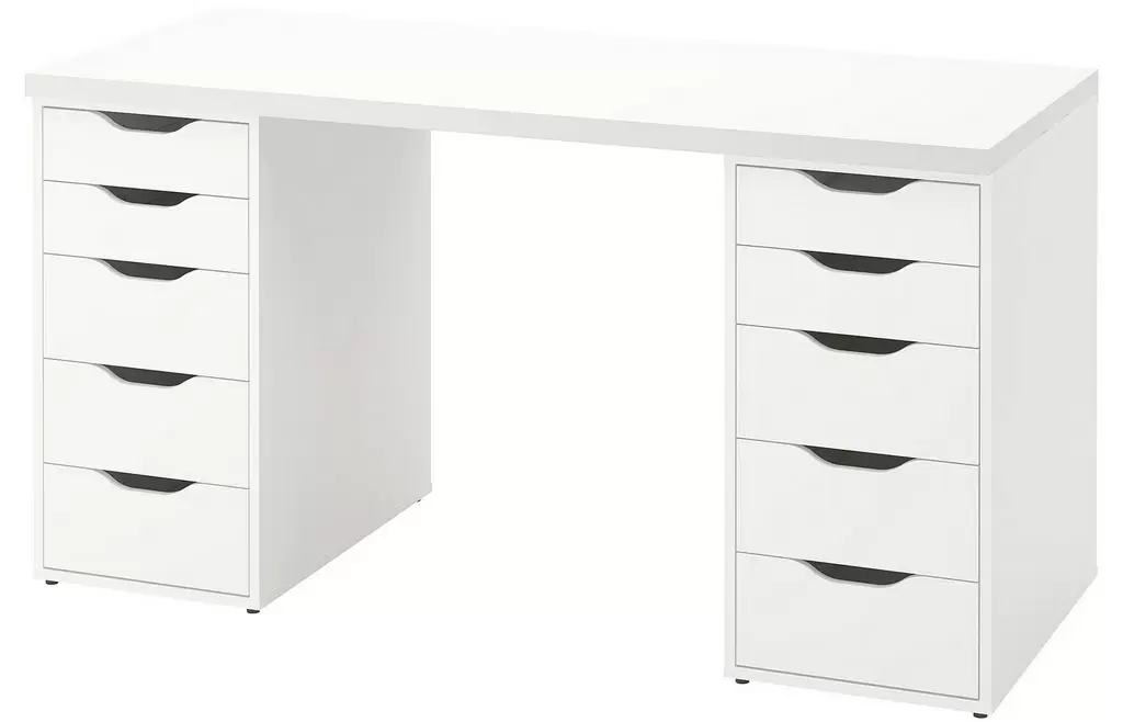 Письменный стол IKEA Lagkapten/Alex 140x60см, белый