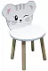 Детский столик со стулом Incanto Котёнок, белый