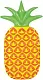 Плотик для плавания SunClub Giant Pineapple Mat, желтый